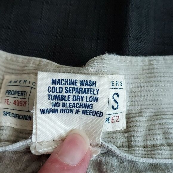 American Eagle Cords Women's Corduroy Pants Straight Leg Button Fly Beige Tan 8 - Picture 5 of 11